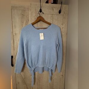 Lou & Grey Baby Blue Ribbed High-Low Sweater – XS (Fits S–M)